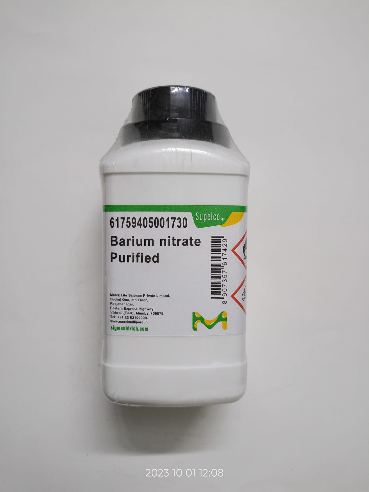 Barium Nitrate ,500 gm,Merck ,Laboratory Reagent